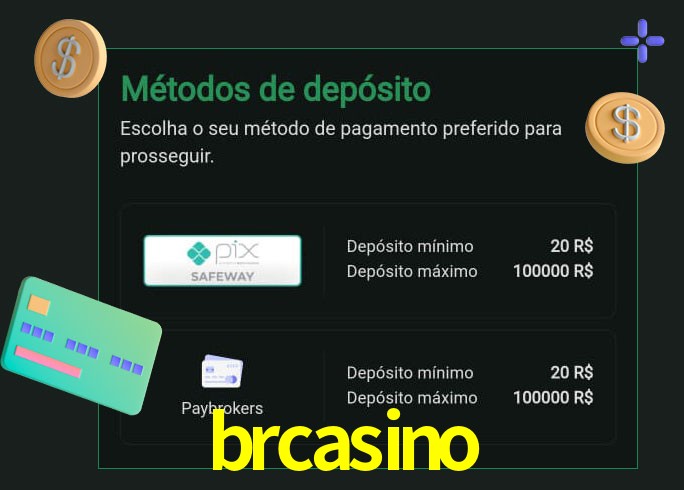 O cassino brcasino oferece uma grande variedade de métodos de pagamento